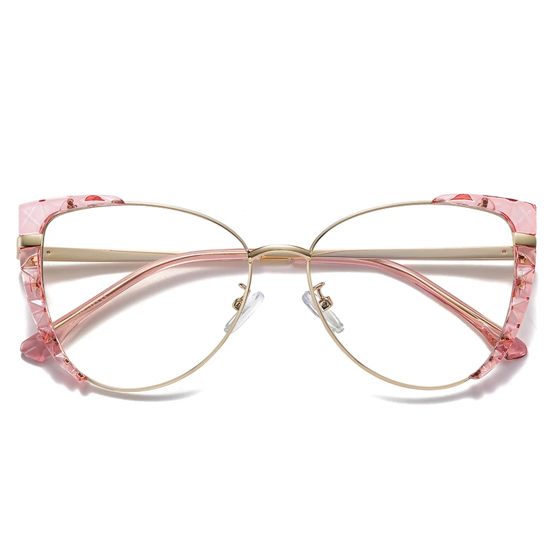 EYORA Lesebrille aus Metall mit Schmetterlingsrahmen, Myopie-Brille, Hyperopie, Anti-Blaulicht, progressive photochrome Brillengläser