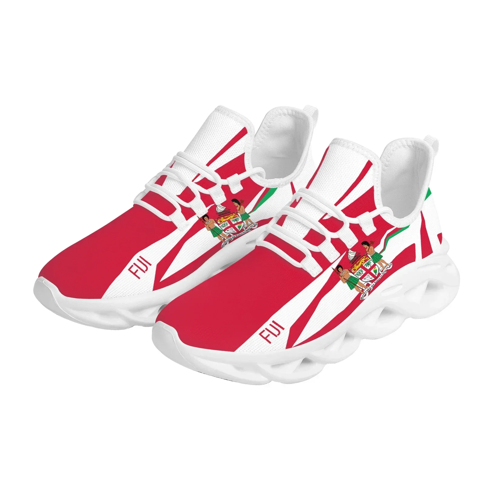 تصميم العلم الوطني فيجي، أسد ذهبي يحمل فاكهة جوز الهند، طباعة شعار وطني، أحذية رياضية قابلة للتنفس