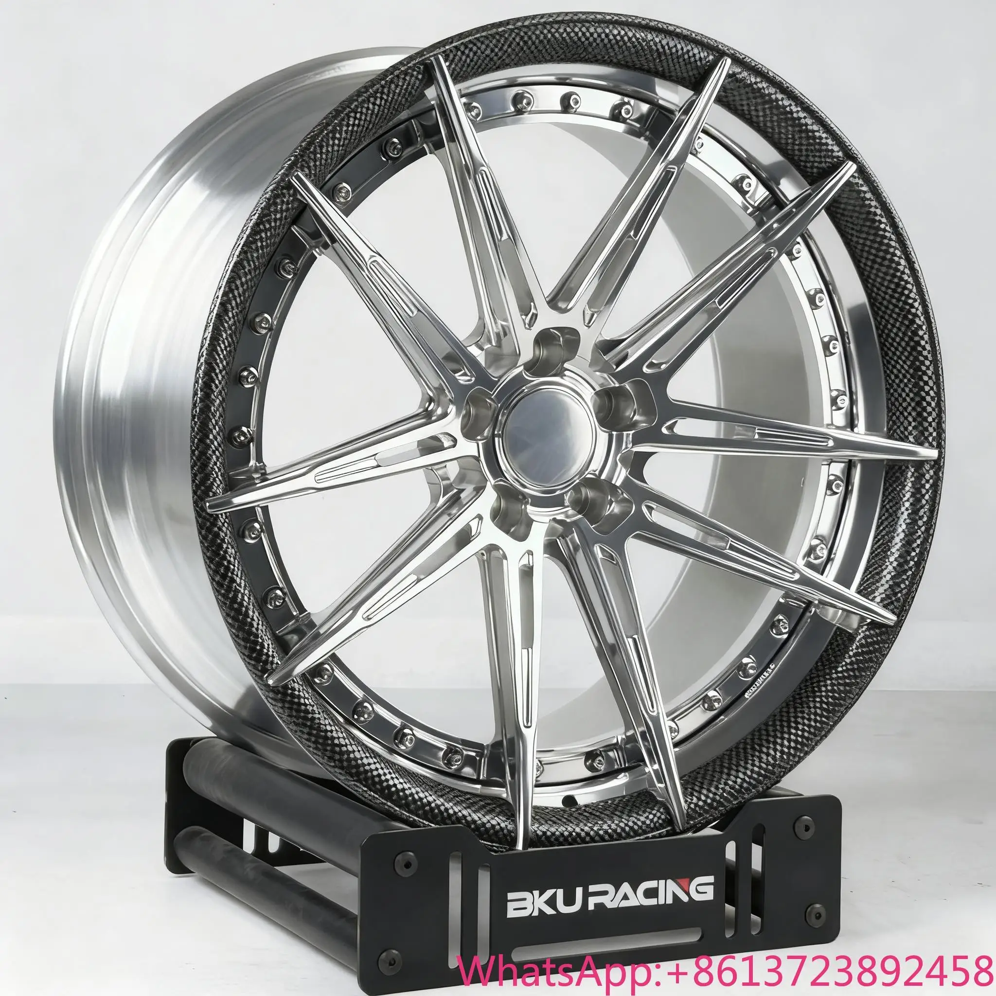 

Forged Carbon Fiber Wheels for Ferrari 488 458 SF90 296 812 F8 FF Gt4c 19 20 21 Inch Polished Concave Alloy 2 Piece Wheels