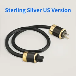 Xangsane 4N sterling silver hifi power cord CD device front amplifier decoder EU/US connection cable