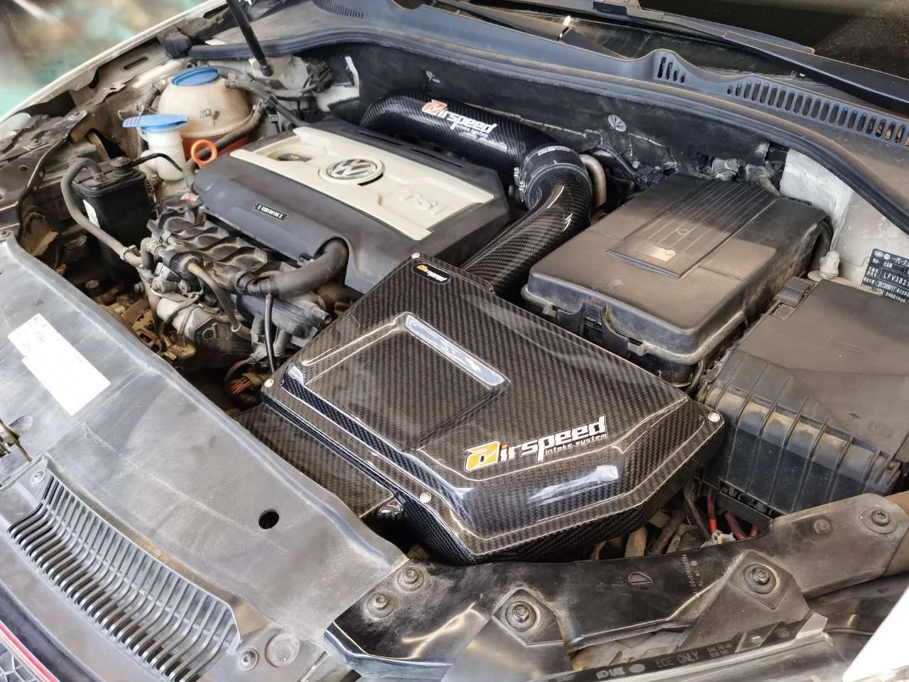 Airspeed Original Design Style Dry Carbon Fiber Cold Air Intake System for Volkswagen MK6 Golf GTI Scirocco 2.0T EA888 GEN 2