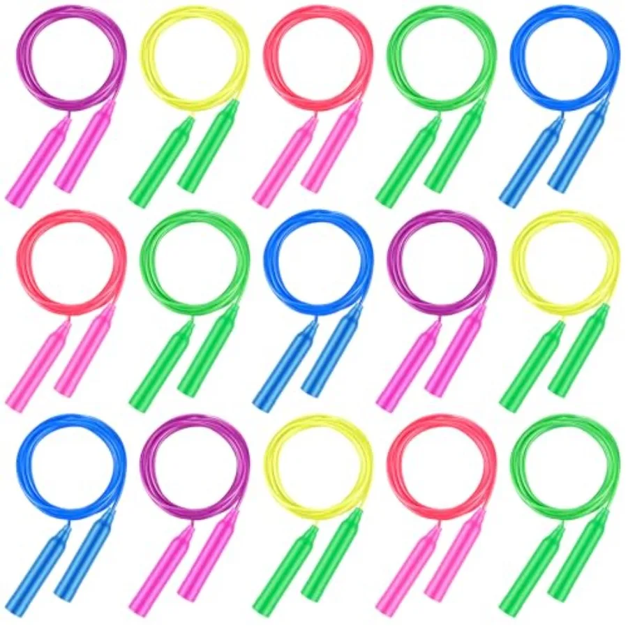 

Jump Rope Set, Colorful Outdoor Jump Ropes, 7.3 Feet Adjustable Skipping Rope for Outdoor Fun Activity Sport Party Favor