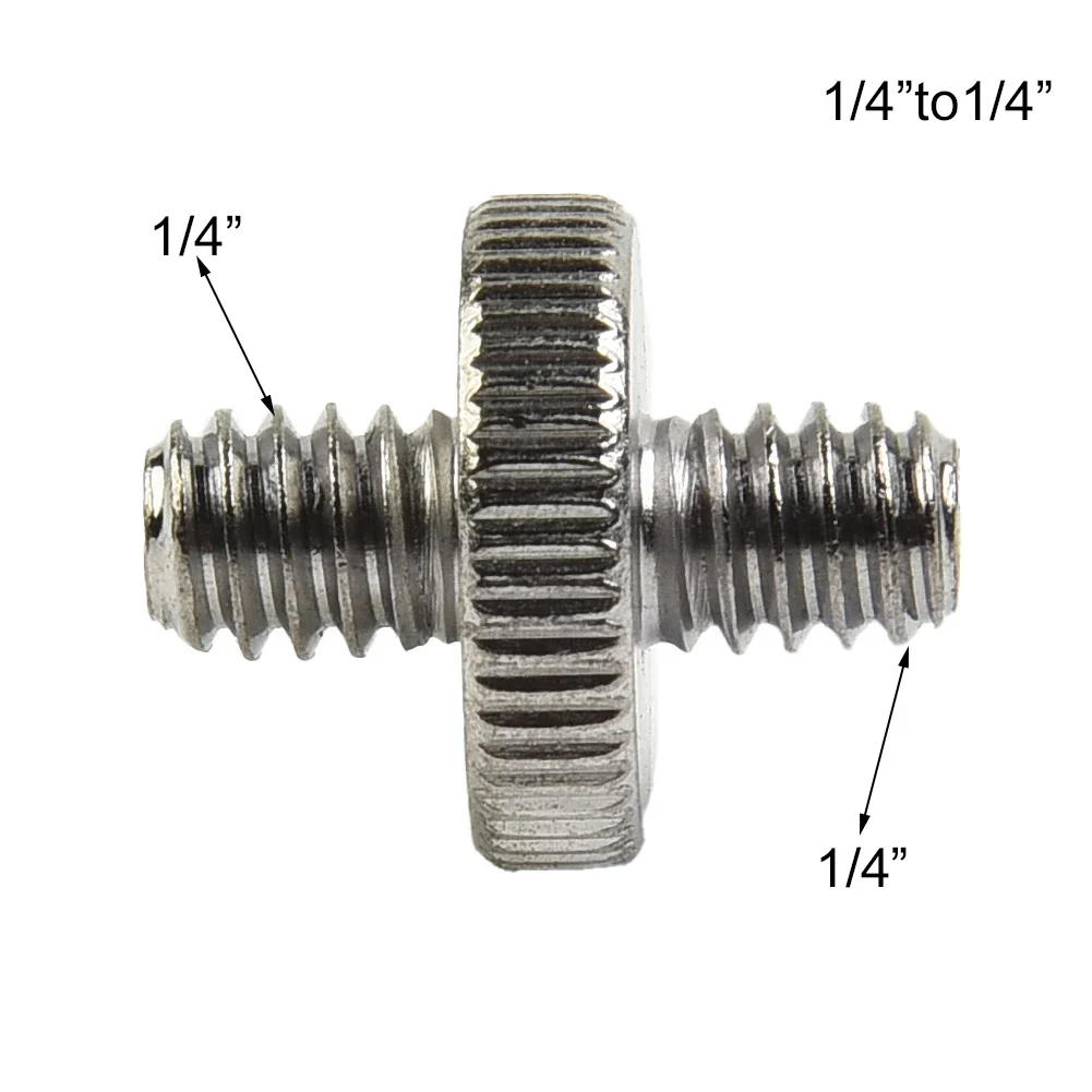 Macho para macho adaptador de parafuso para câmera tripé Stand, liga de alumínio, acessórios da câmera, 1 em, 4in, 3 em, 8in, 19mm Comprimento
