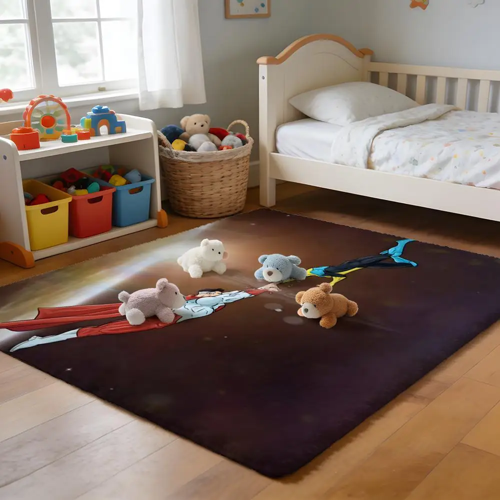 

Floor Mat Soft Flannel Rug Non-Slip Absorbent Mat for Bathroom Bedroom Home Decor Anime I-Invincible
