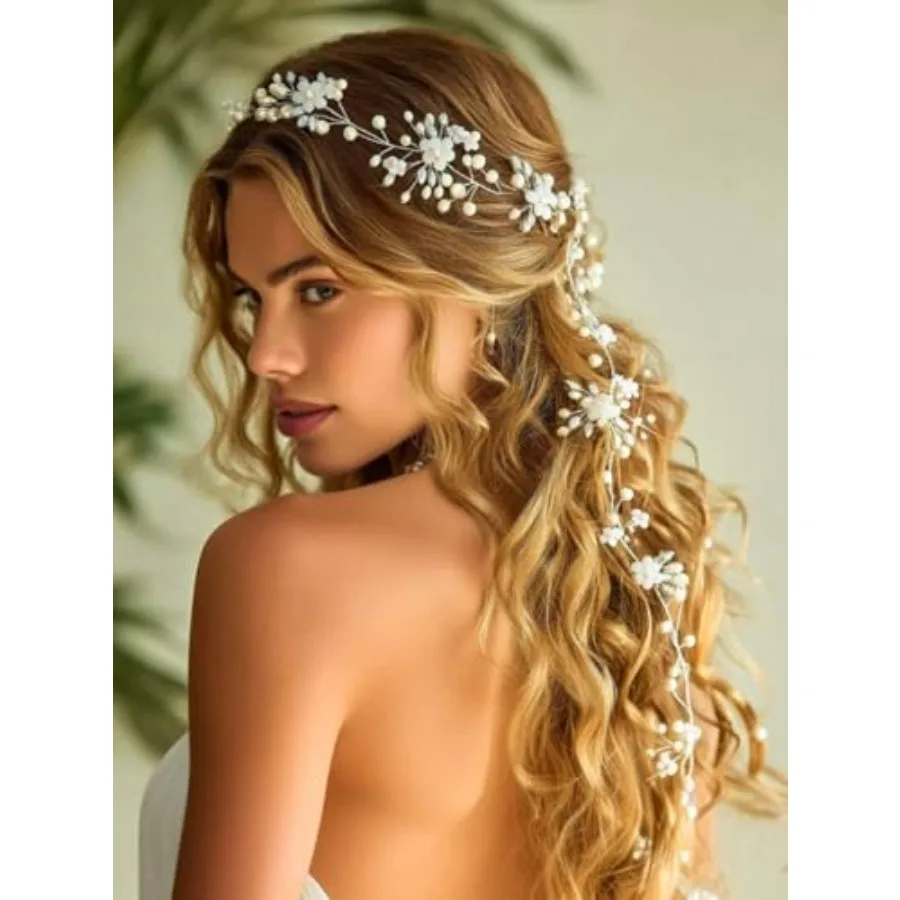 

Unicra Wedding Crystal Flower Hair Vine Bridal Headbands Wedding Hair Accessories for Bride