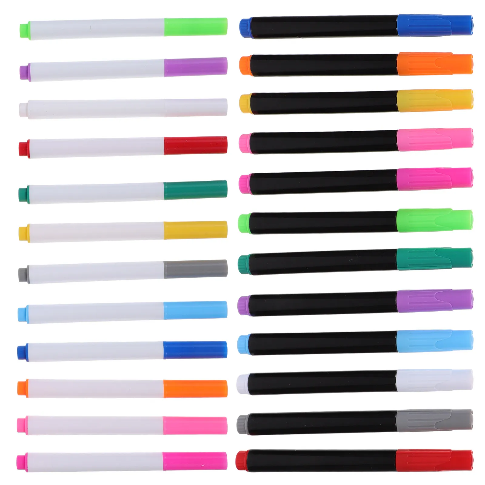 24Pcs Erasable Liquid Chalk Markers Quick-Drying Smooth Grip for LED Boards Whiteboards Glass Boards Classroom