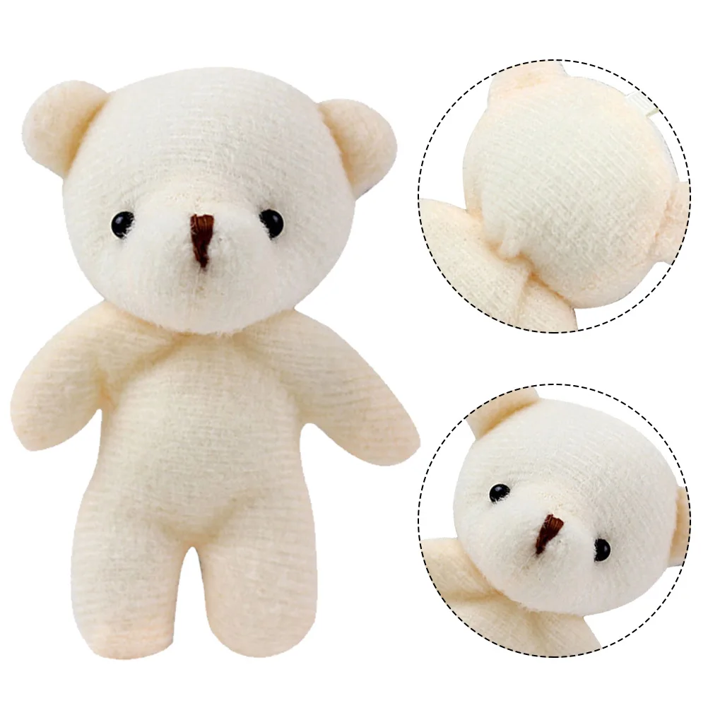 Mini oso multifunción de decoración para niños, figuritas artesanales adorables, oso pequeño, COLLAR COLGANTE, juguetes hechos a mano, 20 piezas