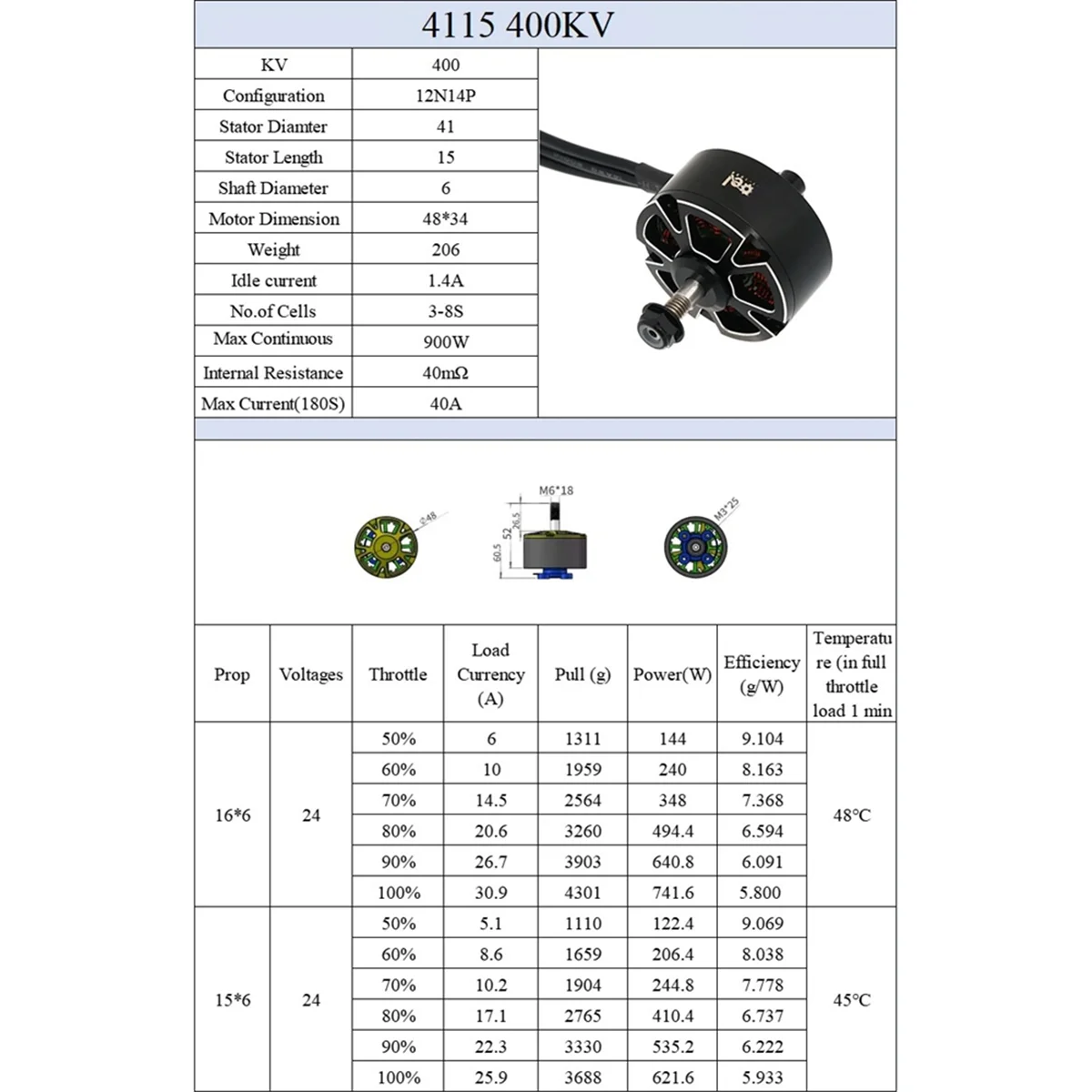 

2025+X4115 400KV Brushless Motor 3-8S Drone Motor for RC Multirotor Quadcopter FPV Freestyle Drone Parts