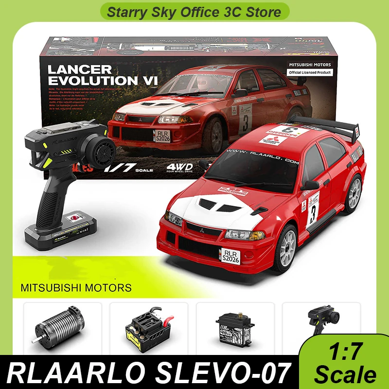 RLAARLO SLEVO-07 1/7 EVO 4WD RC Cars Brushless Motor 2.4Ghz Radio System Off-Road Vehicle Customized RC Car