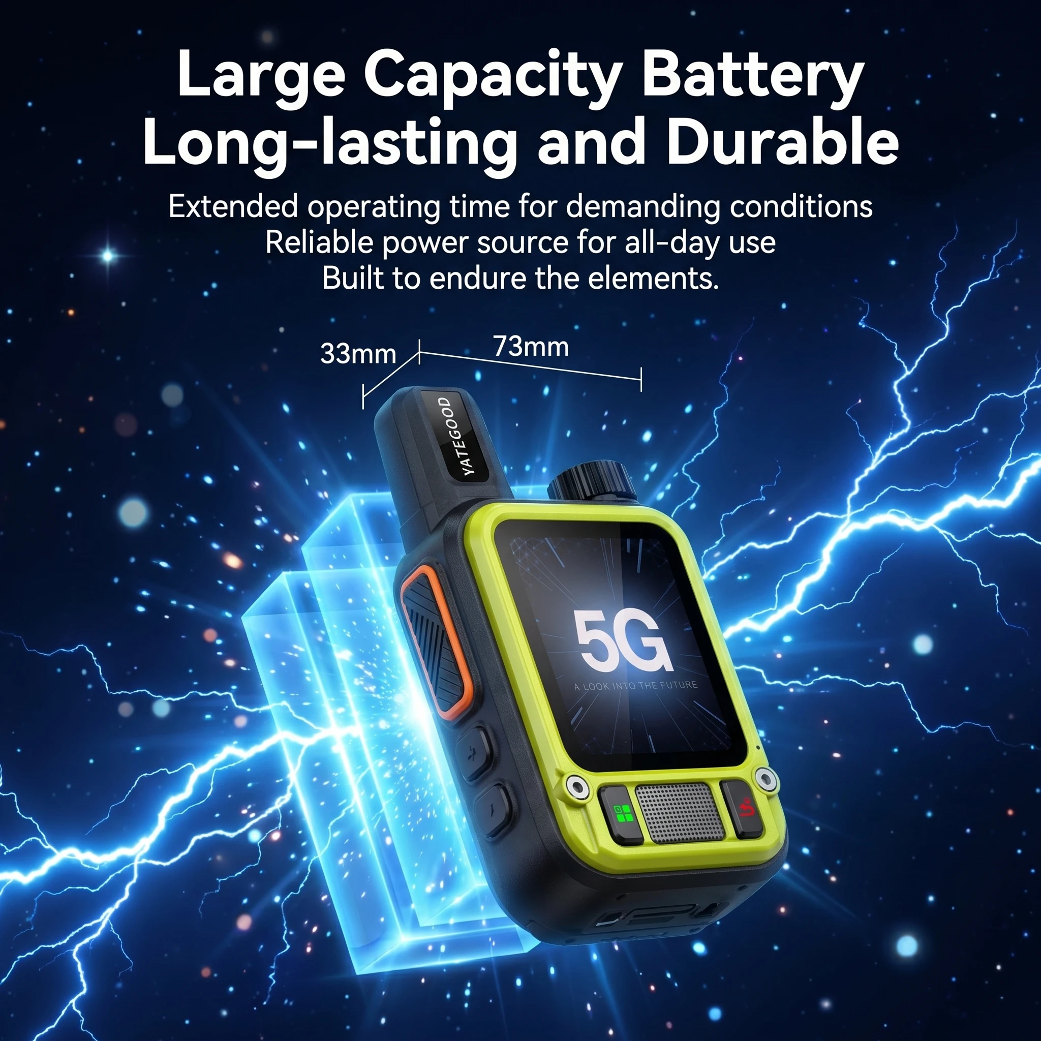 YATEGOOD G168 Type-C Walkie Talkie Portable Handheld Radio  Long Range Global Network  3G 4G 5G