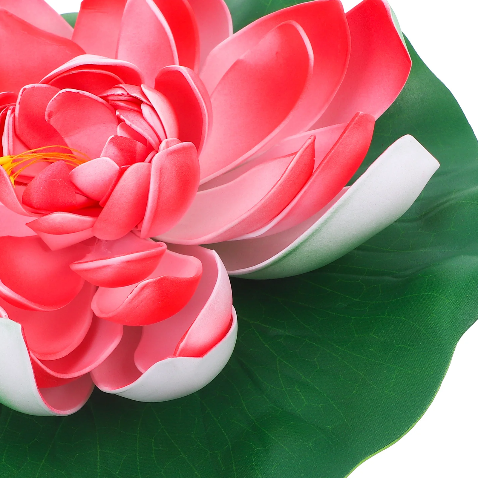 1 Stücke 28 cm Künstliche Lotusblume Simulation Teich Dekor Rot Eva Material Keine Bewässerung Erforderlich Hausgarten Terrasse