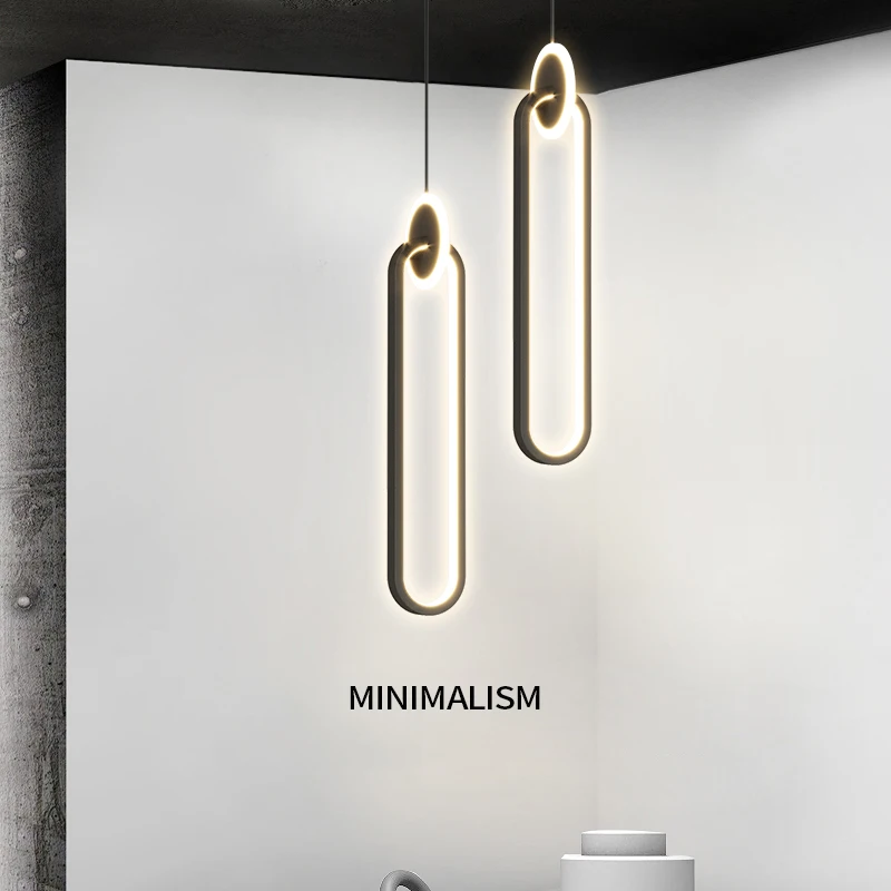 Imagem -05 - Modern Minimalista Led Chandelier Linha Oca Lâmpada Sala de Estar Sala de Jantar Luz Luxo Decoração Home Iluminação Lâmpadas