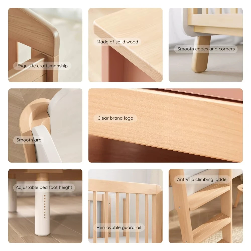 Wholesale Factory Co Sleeper Crib Adjustabl Nest Bedside Bed Kids' Cribs for Newborn Baby for Bedroom and Hospital Use