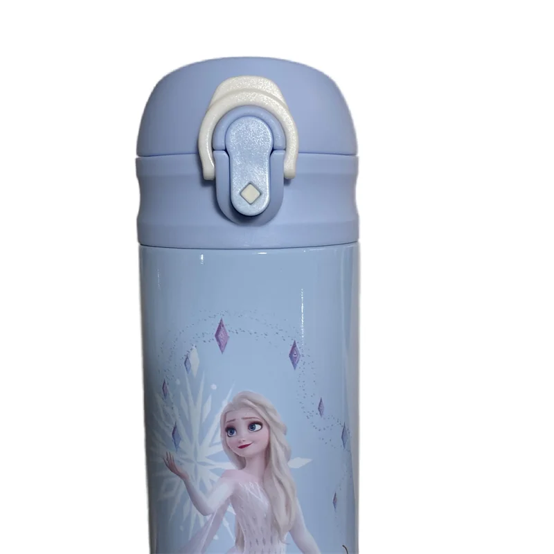 Disney Elsa Princess Cartoon kubek na wodę butelka termos śliczny uczeń ze stali nierdzewnej przenośny bezpośredni kubek na wodę do picia 500ML