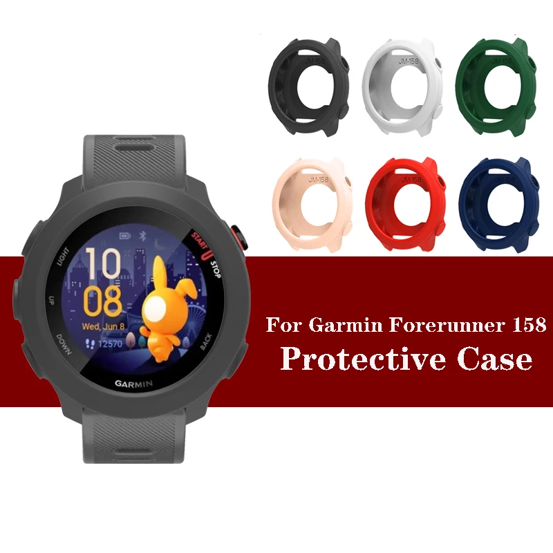 Мягкий силиконовый чехол для Garmin Forerunner 158, защитный чехол, супер легкий чехол для часов, украшение (защитная пленка для экрана в комплект не входит)