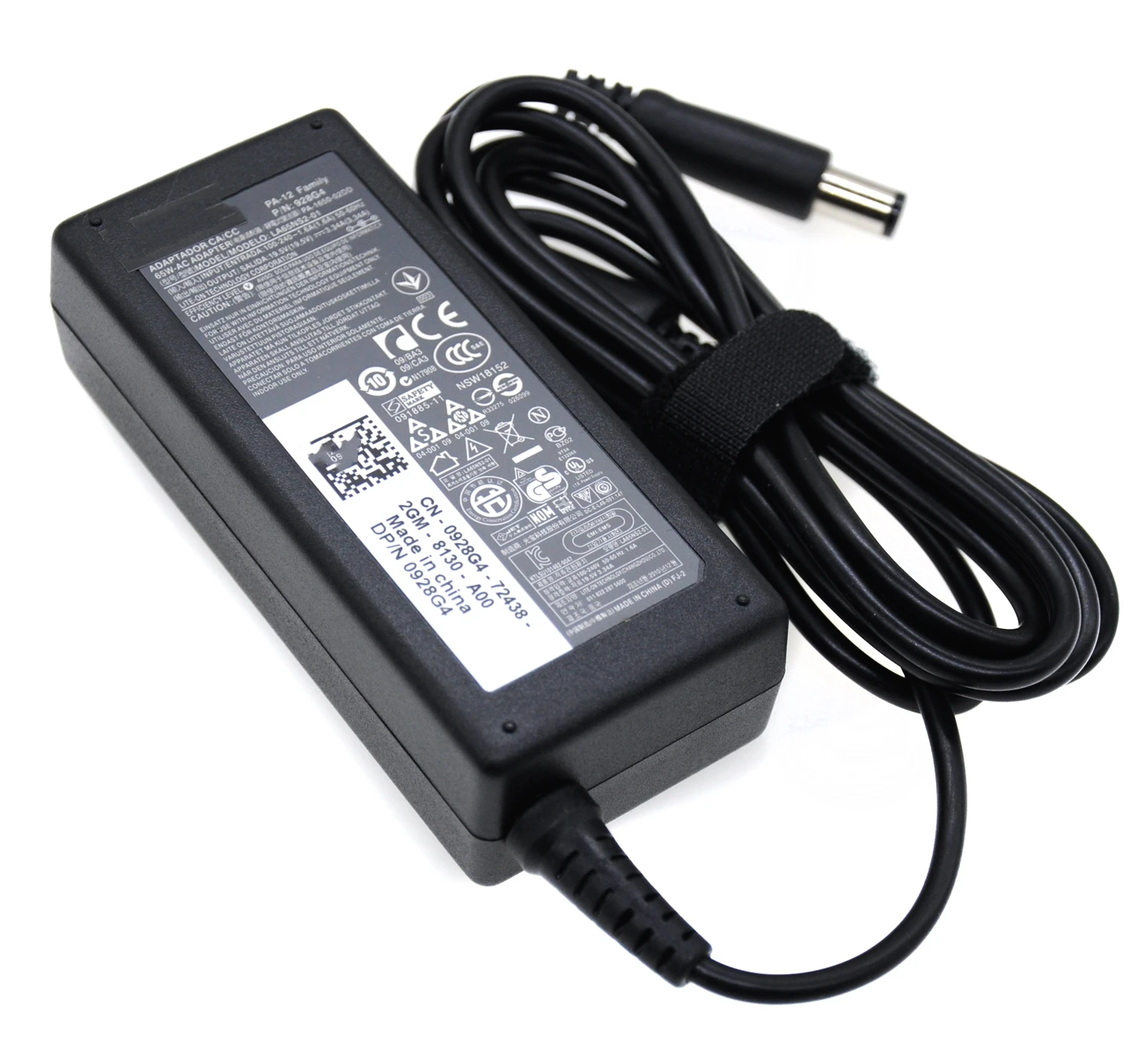 Imagem -03 - Portátil ac Adaptador Carregador 65w 19.5v 3.34a para Dell Computadores 09rn2c 0928g4 06tm1c Ha65ns5-00 7.4*5 mm 4.5*3 mm Plug Tip La65ns201