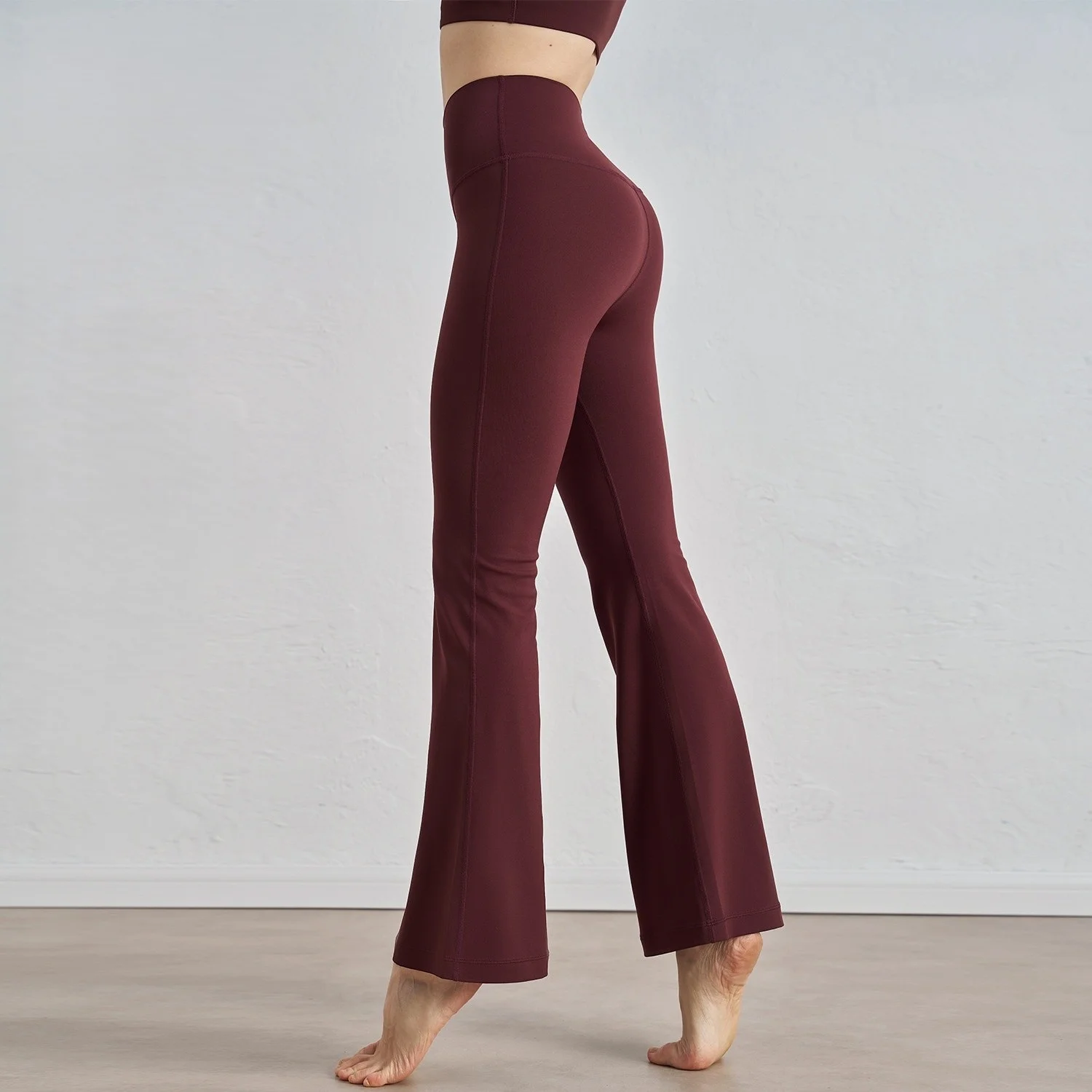 

Брюки для йоги Быстросохнущие Женские Беговые Комфортные Женские Рабочие Подкладки Тепло Эластичность Галстук Расклешенные Ноги Тонкие Белые Вязаные Полосатые Твердые