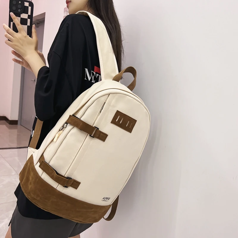 

2023 Black Nylon Bagpack Women School Backpack Female Anti Theft Rucksack Casual Lady Travel Backpacks Korean Back Pack Mochila