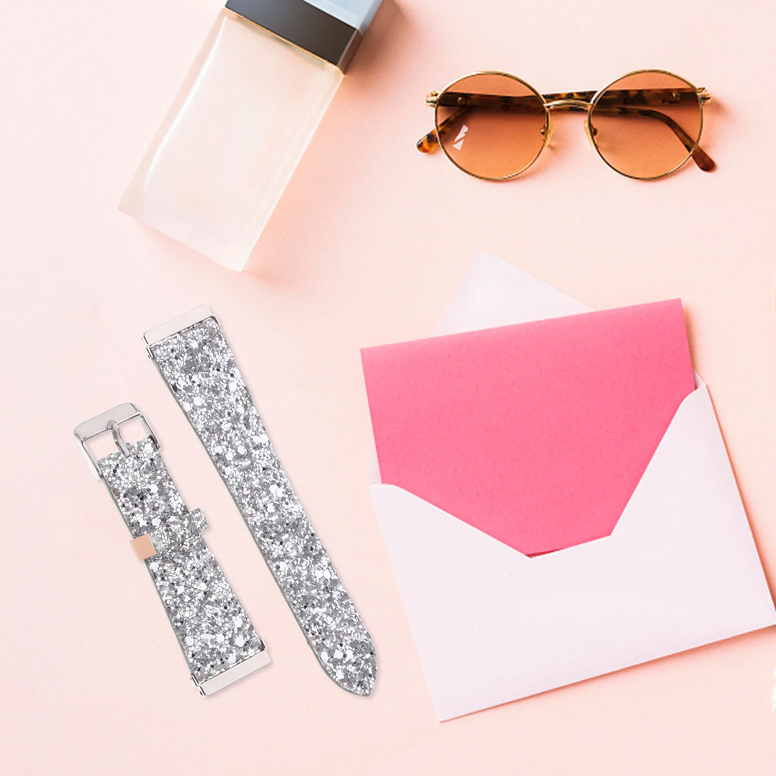 

1pc Glitter Strap Sparkle Watch Band Bling Wristband Adjustable Replacement Band For Women Fashion Watch Accessories