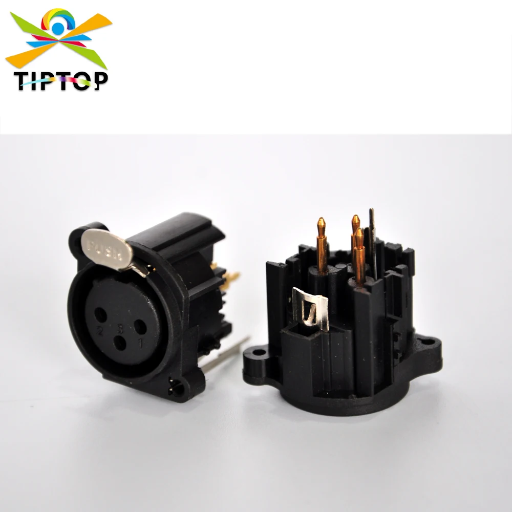 

TIPTOP Plastic Case 3-pin DMX-512 Daisy Chain Socket Gold Plate Male 3-Pin Male Female XLR Turnaround DMX Cable Terminator