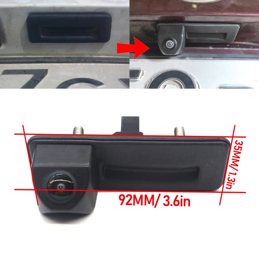 HD 1080*720 Rear View Camera For Volkswagen Polo Sedan 2012 2013 2014 2015 2016 Before Facelift Trunk Handle Parking Camera