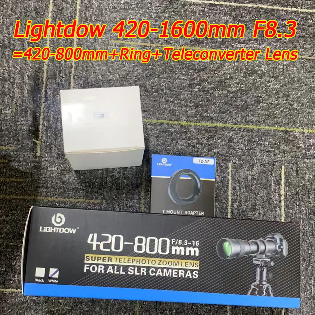 Lightdow 420-1600mm F8.3 كامل الإطار متوسط المقربة رئيس عدسة لكانون RF/EF/EF-S/EF-M فوجي XF نيكون Z/F سوني E M4/3 L Pentax