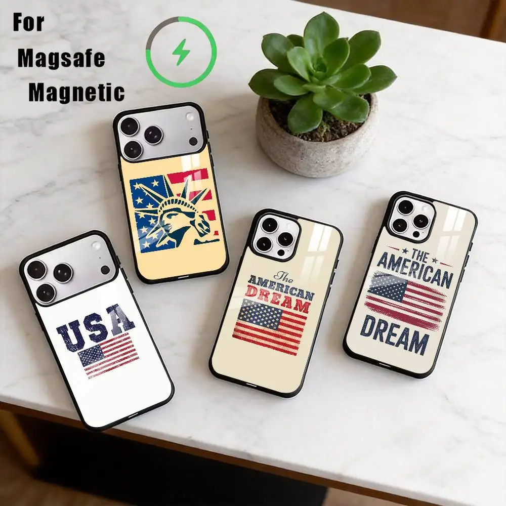 

The Culture of the American Flag Phone Case For iPhone17,16,15,14,13,12,11 Plus,Pro Magnetic with Magsafe Wireless Charging