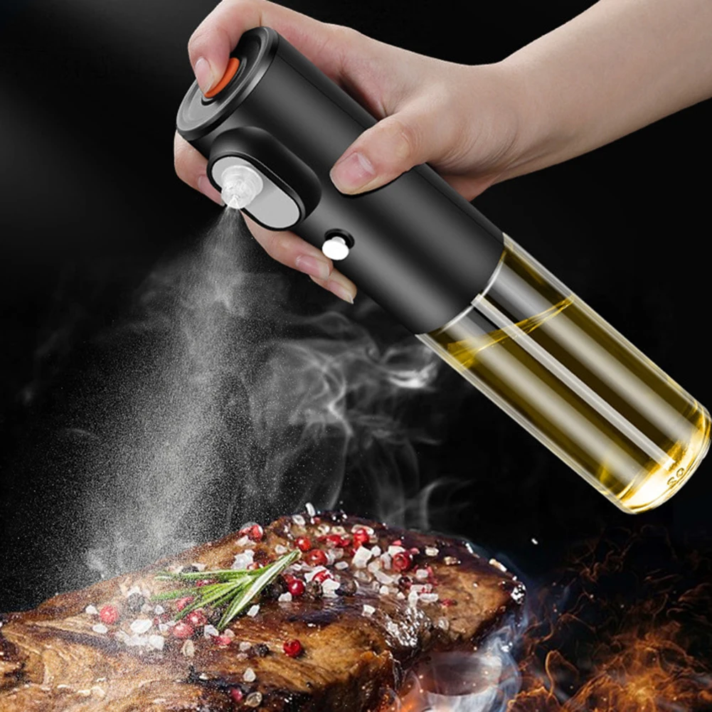 Electric Olive Oil Sprayers USB Rechargeable Oil Spray Bottle Portable Professional Kitchen Accessories For Airs Fryer And BBQ