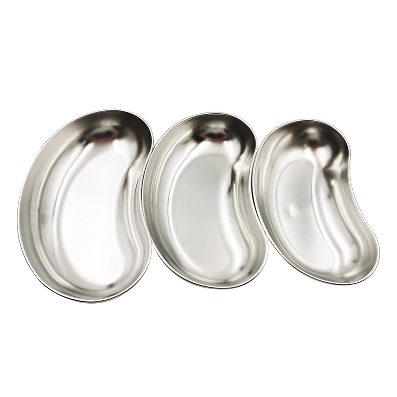 304 stainless steel curved plate stainless steel waist plate large small deep curved plate kidney type plate operation type tray