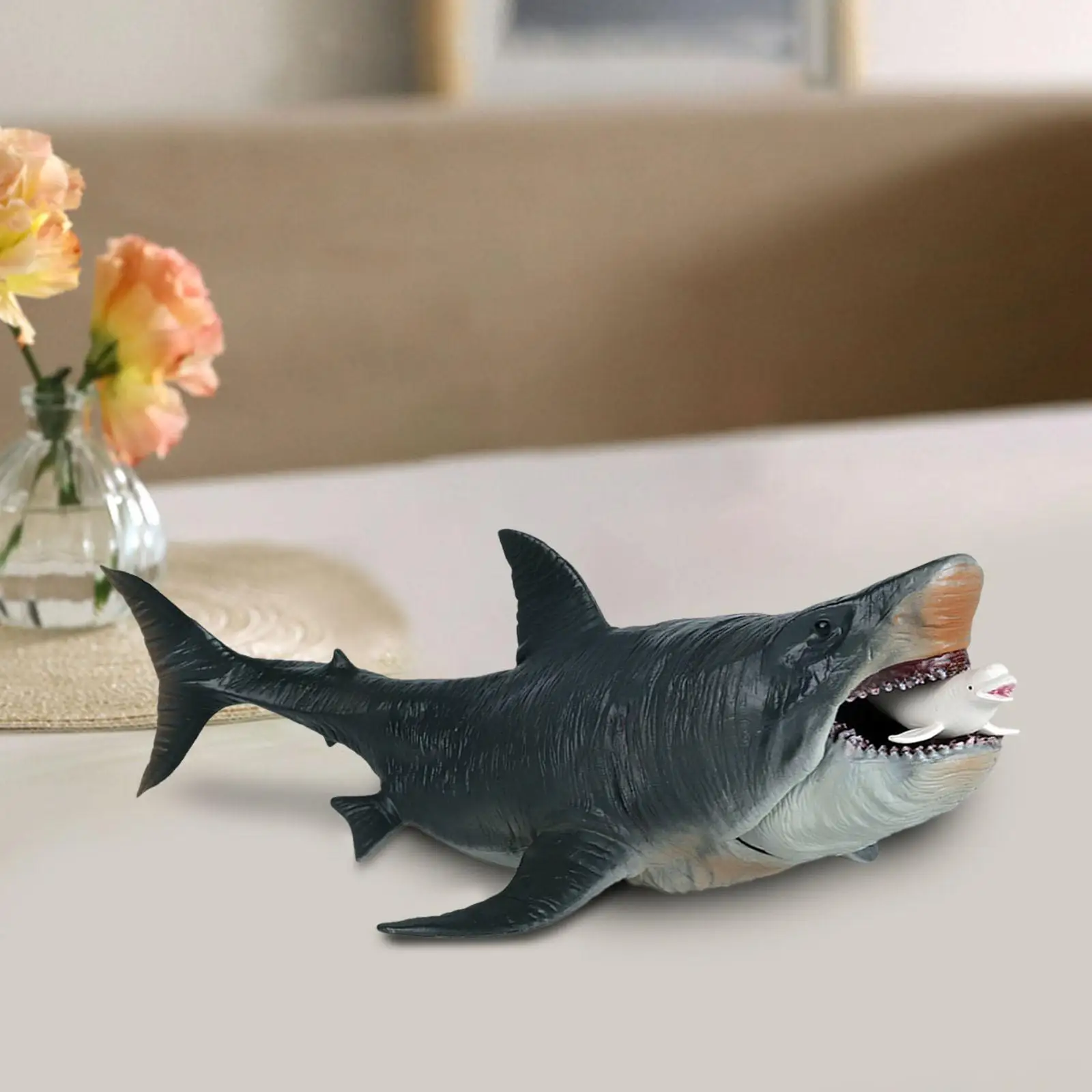 Shark Figure Megalodon Model Animal Simulation Shark Toy for Teaching Aid Ages