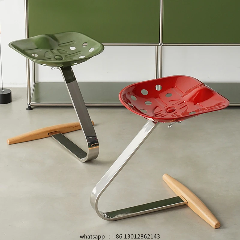 

Nordic Ins Leisure Chair Medieval Tractor Chair Home Foot Rest Stool Simple Modern Creative Design Stainless Steel Dining Chair