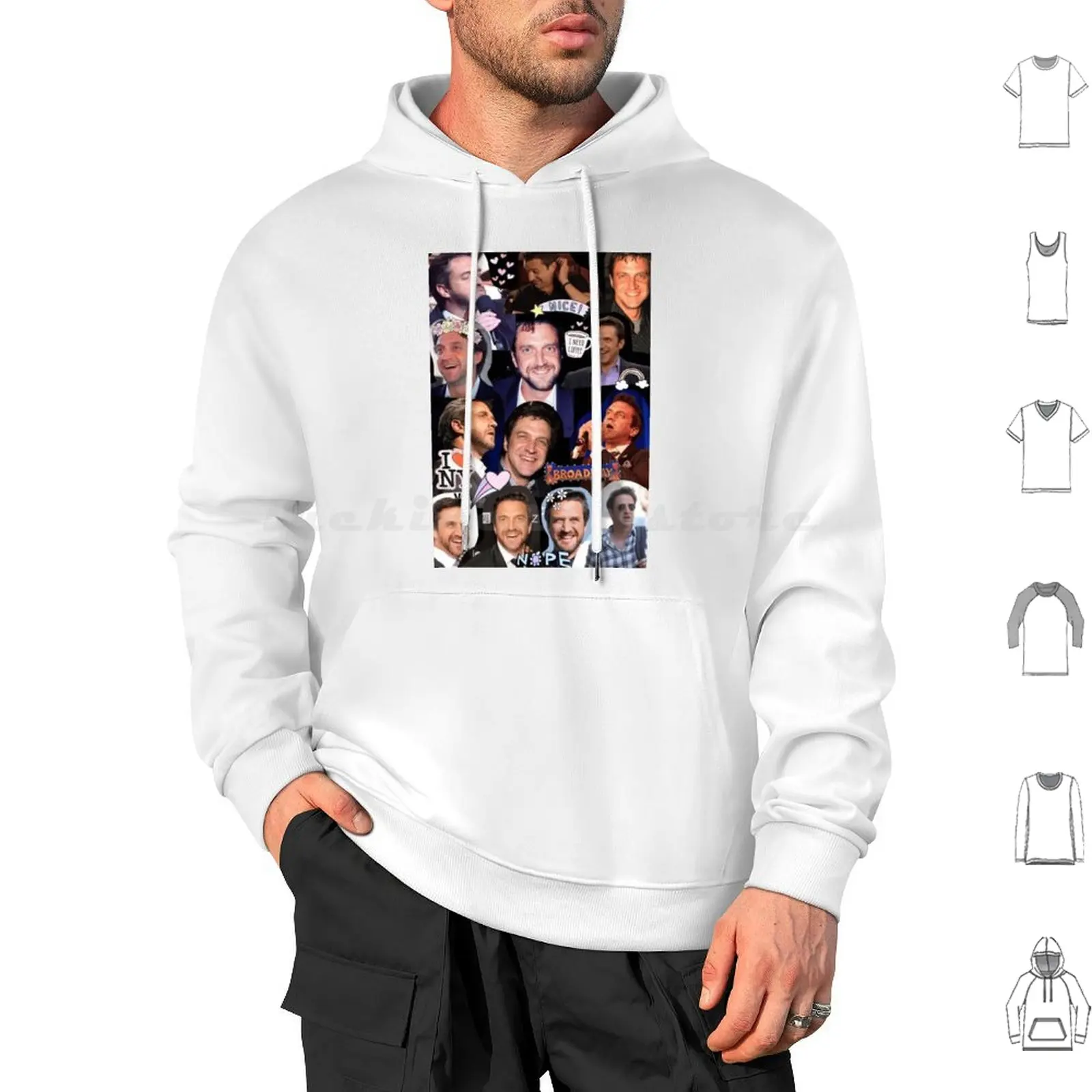 Raúl Collage Hoodies Long Sleeve Raúl Esparza Raul Esparza Broadway Svu Rafael Barba Frederick Chilton