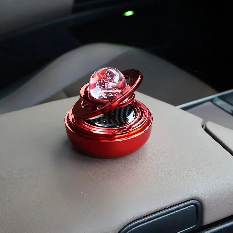 Solarbetriebener Auto-Lufterfrischer mit rotierendem Aromatherapie-Duft und Solar-Ornamenten – Detail 12