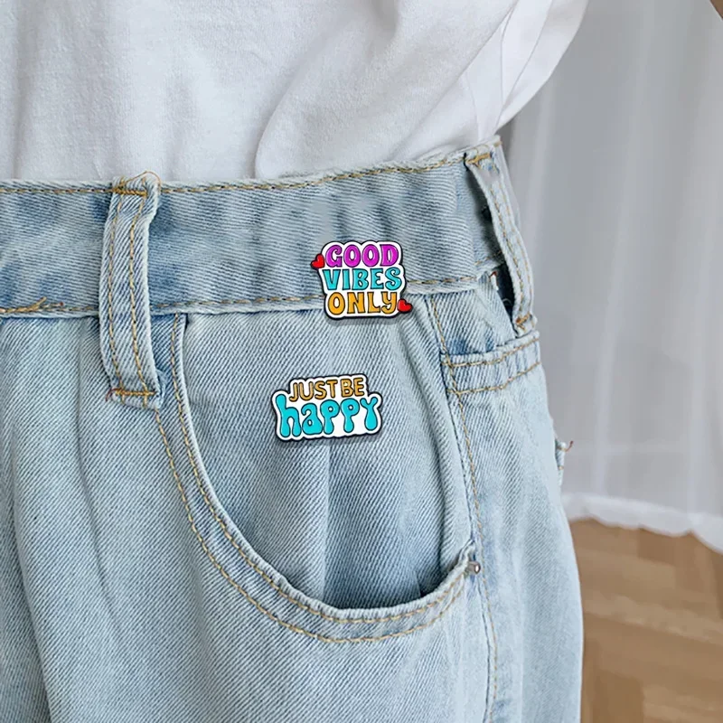 phrase slogan Enamel Pins Brooches hard fashion for Kids Backpacks Badge Jewelry jeans cloth accessories decoration DIY Gifts
