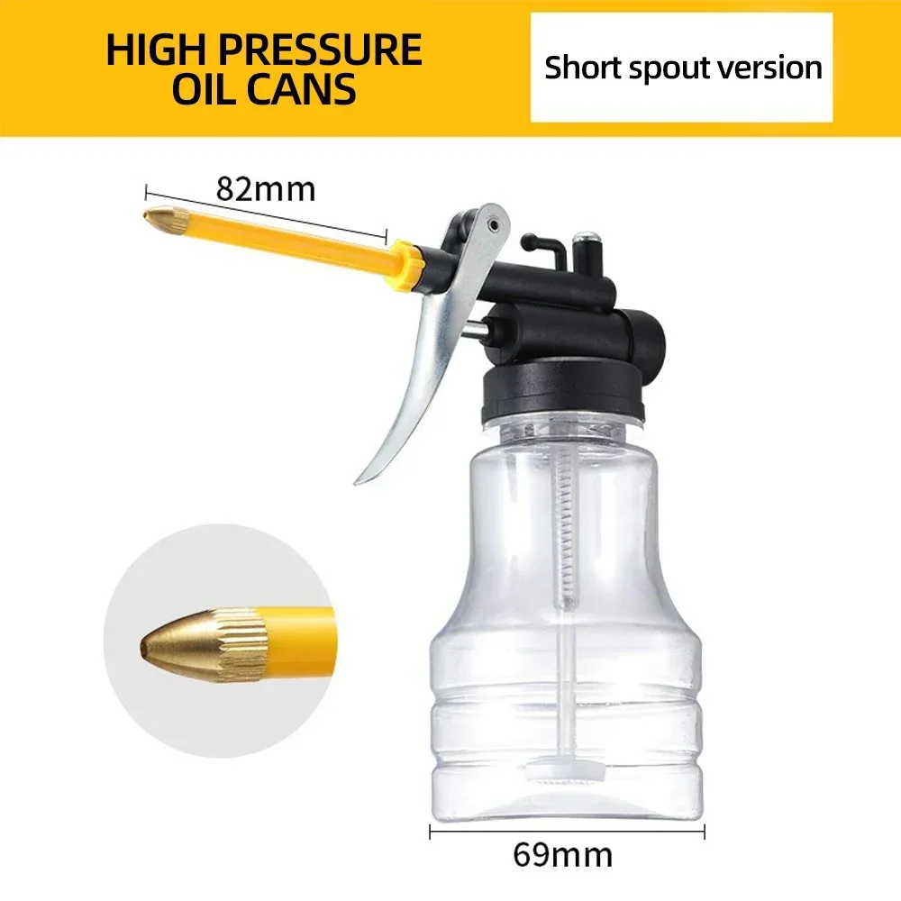 250 ml Öler Fett Pistolen Ausrüstung Hochdruck Pumpe Öler Schmierung Öl Kann Maschine Öl Topf Flasche Erweiterte Schlauch Hand werkzeuge