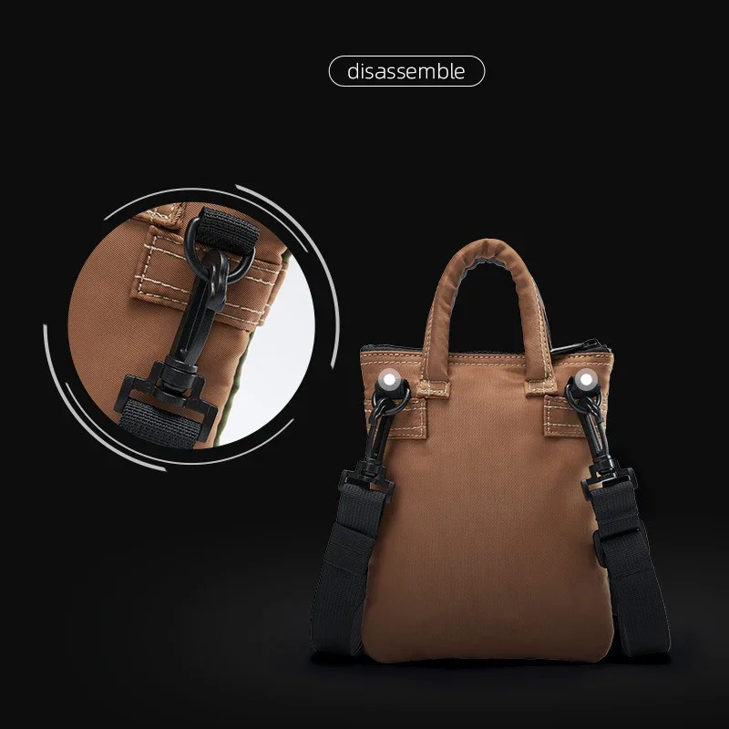 Farbe blockierende Männer Mini Handtasche wasserdichte japanische kleine Tasche Kontrast farbe kleine Umhängetaschen männliche Reiß verschluss Telefon Tasche