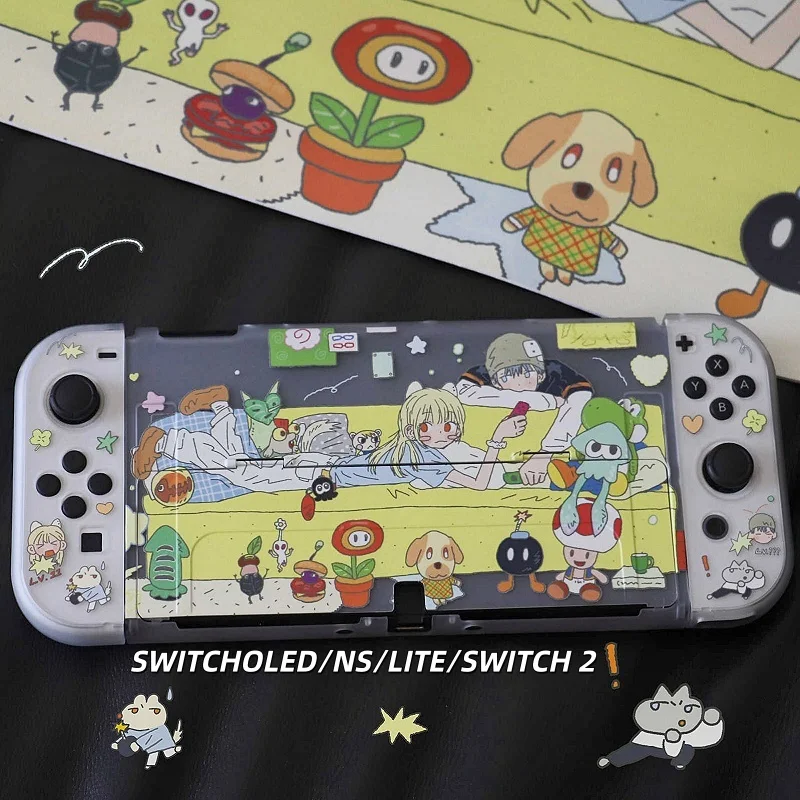 

Оригинальный дизайн, защитный корпус Switcholed, серия Leisure Time, мультяшные граффити на заказ, Ns 2, матовый твердый корпус Lite, аниме Periphe