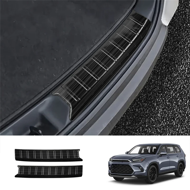 

F9-Car Stainless Steel Trunk Pedal Rear Tail Box Guard Pedal For Toyota Grand Highlander 2024 Car Accessories