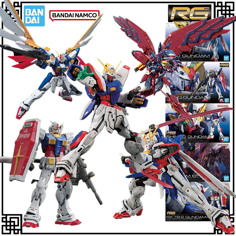 

В наличии Оригинальный комплект модели Bandai Gundam RG SHINING RX-78-2 Ver.2.0 EPYON GOD WING GUNDAM Фигурки игрушки для мальчиков