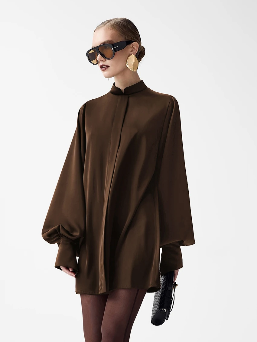 

Marthaqiqi модная женская одежда для сна, пижамы с длинными рукавами, ночная рубашка на шнуровке, ночная рубашка с круглым вырезом, мини-платье, атласная женская ночная рубашка, зимняя