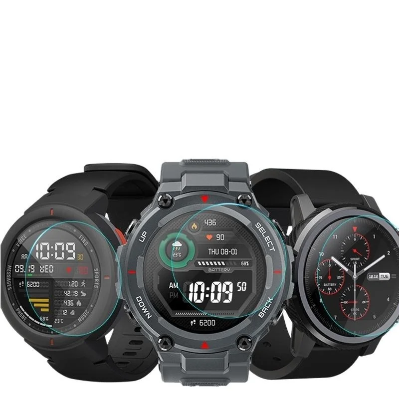 

​​For Amazfit GTR 42 47mm T Rex 2 3 T-Rex Pro 3 Ultra – Tempered Glass Screen Guard, Edge-to-Edge​​