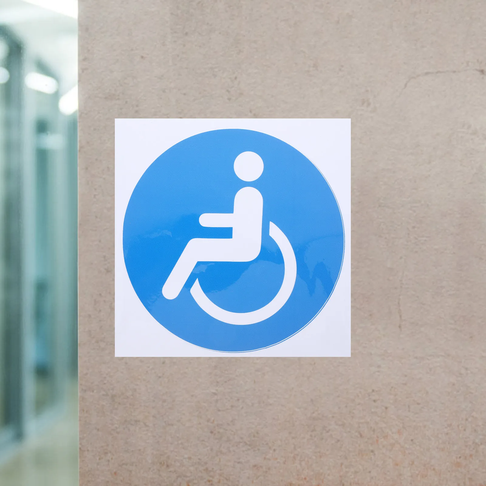 

4Pcs Self Adhesive Disabled Wheelchair Decals Waterproof Scratch Resistant for Car Windshield Glass Door Business Property