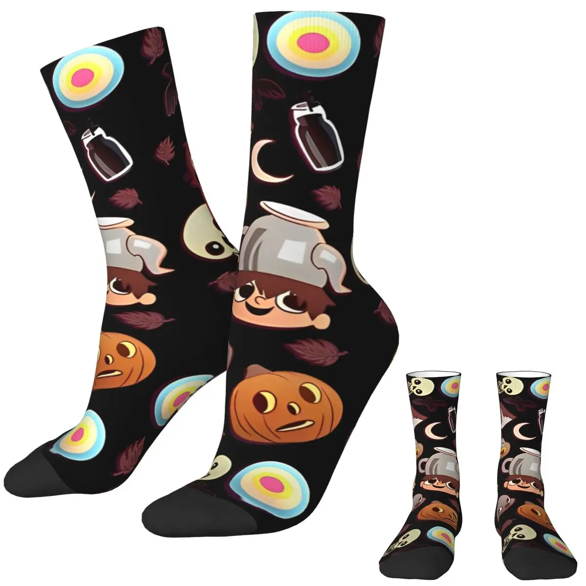 

Halloween Socks eyeball Modern Stockings Men's Quality Running Sports Socks Winter Pattern Anti Skid Socks