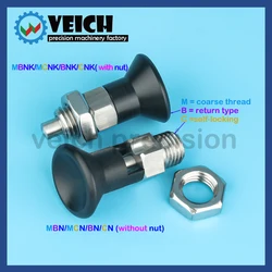 VCN254 M6/8/10/12/16/20mm Stainless Steel Knob Index Plungers Return Type/Self-locking Locating Pins/Bolt With/Without Nuts