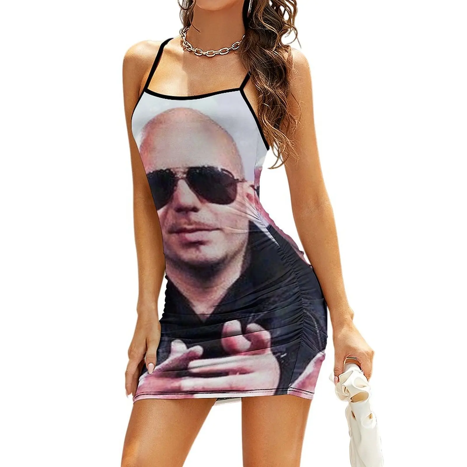 

Pitbull Has Been Through It Too Mr.Worldwide Design Sling Dress Casual dresses Female clothing