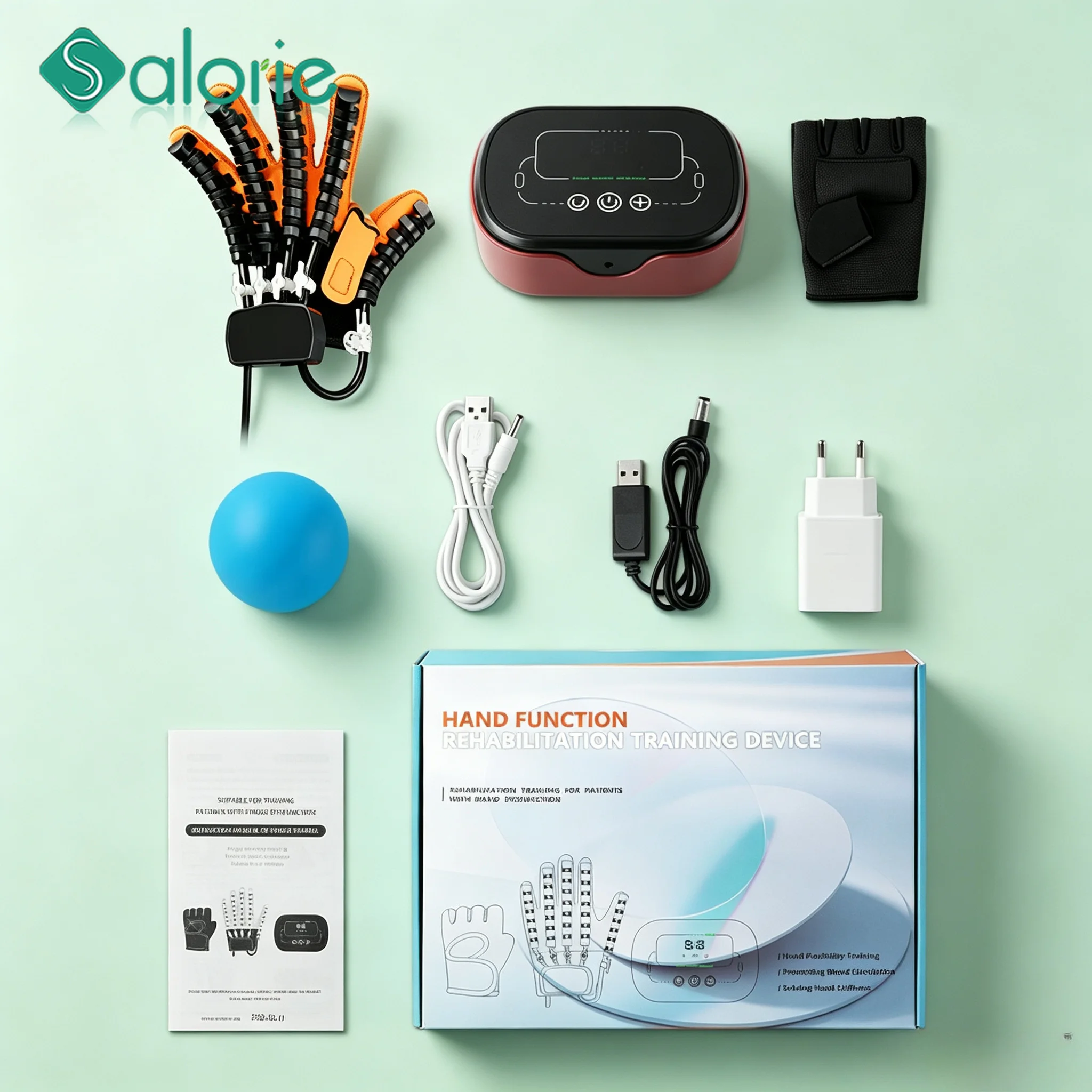 Electric Rehabilitation Robot Glove Hemiplegia Stroke Hand Equipment Intelligent Finger Training Device for Hand Dysfunction