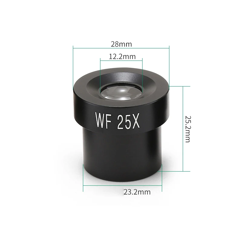 1 قطعة WF25X المجهر البيولوجي العدسة 12 مللي متر مجال واسع للعرض ل 23.2 مللي متر جبل ميناء المجهر