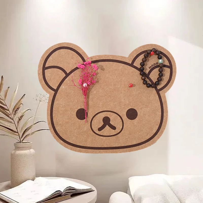 Rilakkuma Felt Board Cartoon Non-slip Bedroom Thickened Bear Wall Sticker Message Board Commemorative Photo Wall birthday Gifts