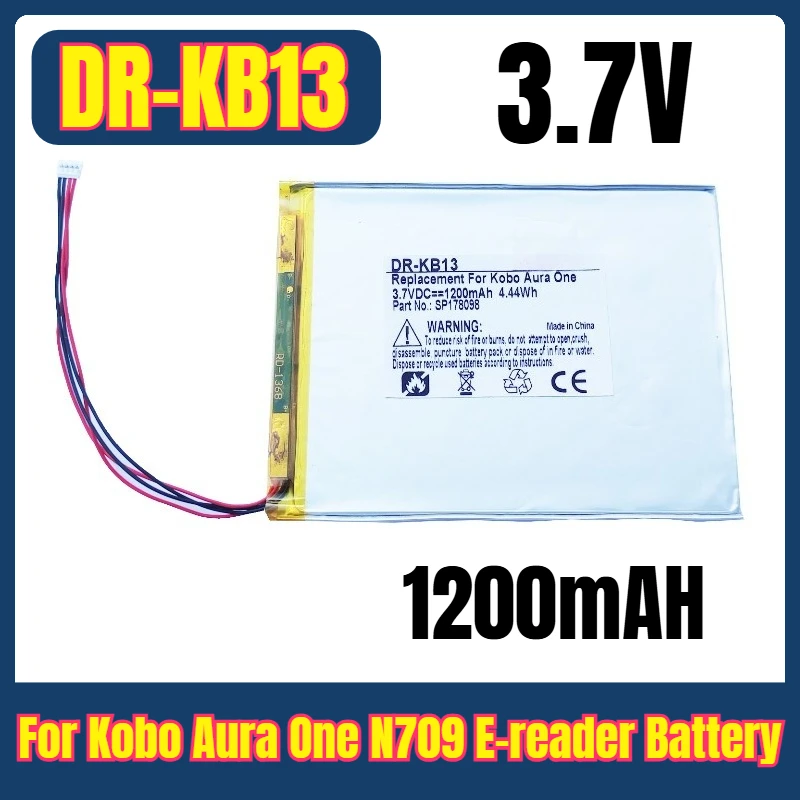 

SP178098 3.7V 1200mAH DR-KB13 for Kobo Aura One N709 E-reader Battery