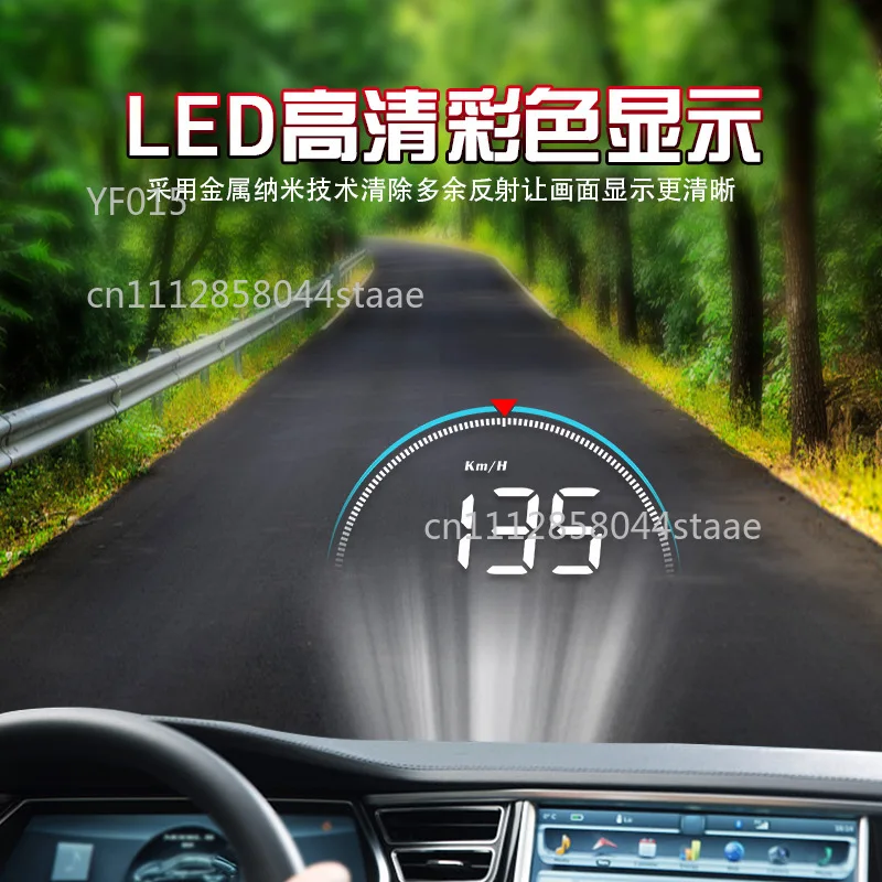 M8 Car HUD Head-Up Display, Universal OBD2 GPS Speedometer with Projection